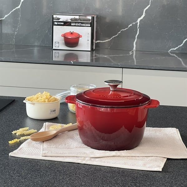 Nồi chảo gang đa năng 2in1 Oceno LOẠI TO CAO 13CM