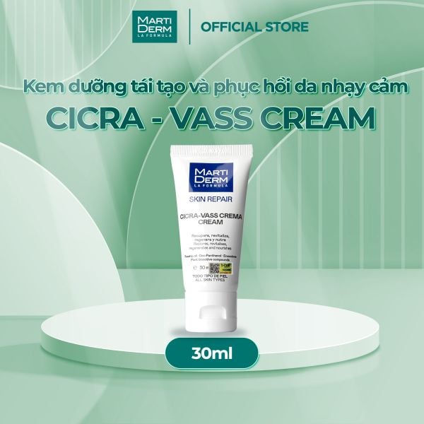  Kem Dưỡng Tái Tạo & Phục Hồi Da Nhạy Cảm - MartiDerm Skin Repair Cicra Vass Cream (30ml) 