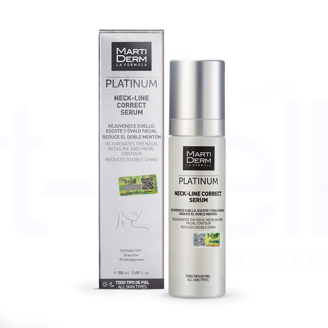  Tinh Chất Làm Săn Chắc & Trẻ Hoá Da Vùng Cổ - MartiDerm Platinum Neck Line Correct Serum (50ml) 