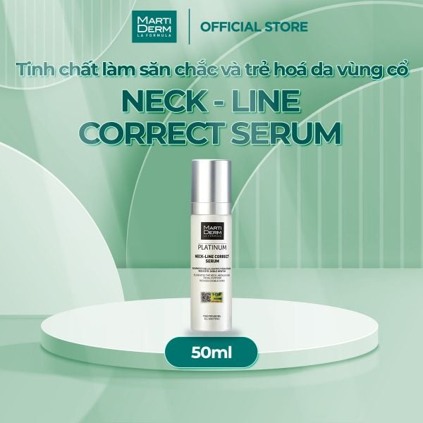 Tinh Chất Làm Săn Chắc & Trẻ Hoá Da Vùng Cổ - MartiDerm Platinum Neck Line Correct Serum (50ml) 