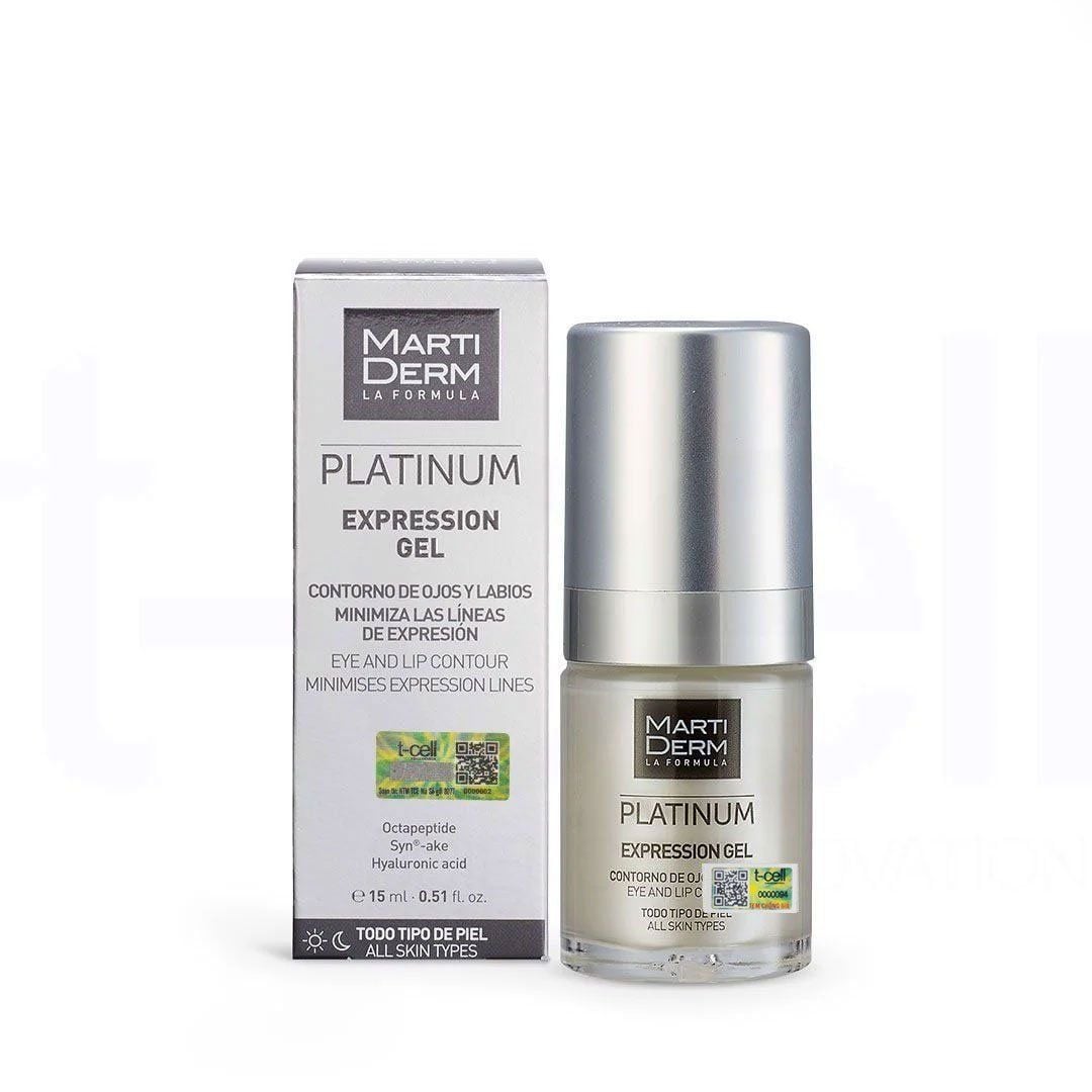  Gel Dưỡng Làm Đầy Rãnh, Giảm Nhăn Đuôi Mắt & Khóe Miệng - MartiDerm Platinum Expression Gel (15ml) 