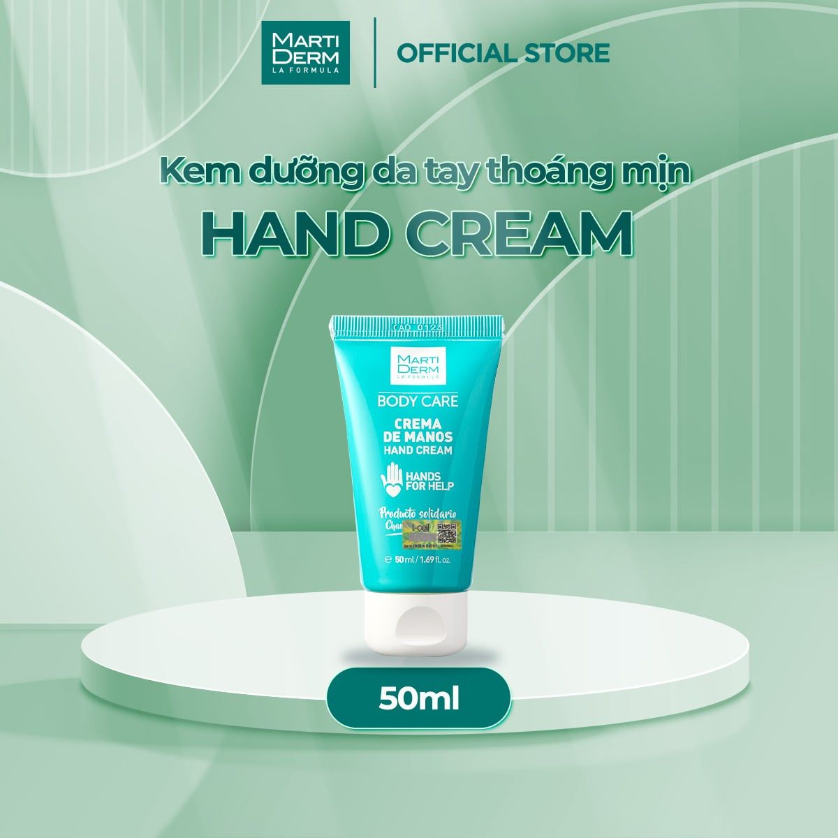  Kem Dưỡng Ẩm & Nuôi Dưỡng Da Tay - MartiDerm Body Care Hand Cream (50ml) 