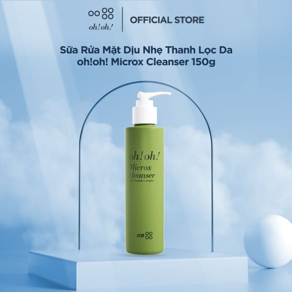  Sữa Rửa Mặt Detox Làm Sạch Sâu Cho Mọi Loại Da oh!oh! Microx Cleanser (with Peptide Complex) (150g) 