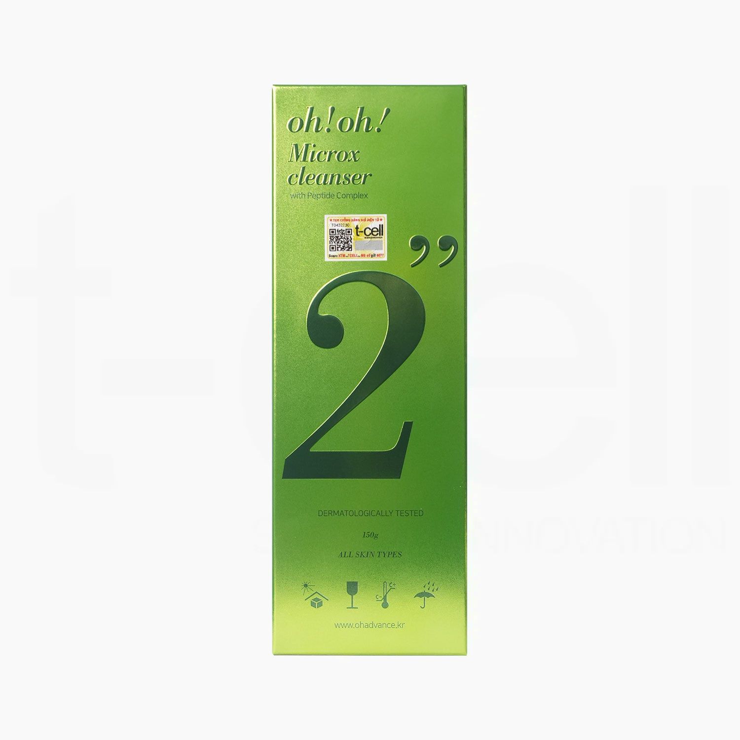  Sữa Rửa Mặt Detox Làm Sạch Sâu Cho Mọi Loại Da oh!oh! Microx Cleanser (with Peptide Complex) (150g) 