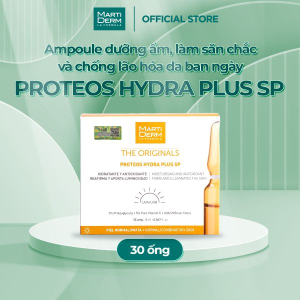 Ampoule Dưỡng Ẩm & Làm Săn Chắc Da Ban Ngày - MartiDerm The Originals Proteos Hydra Plus SP 