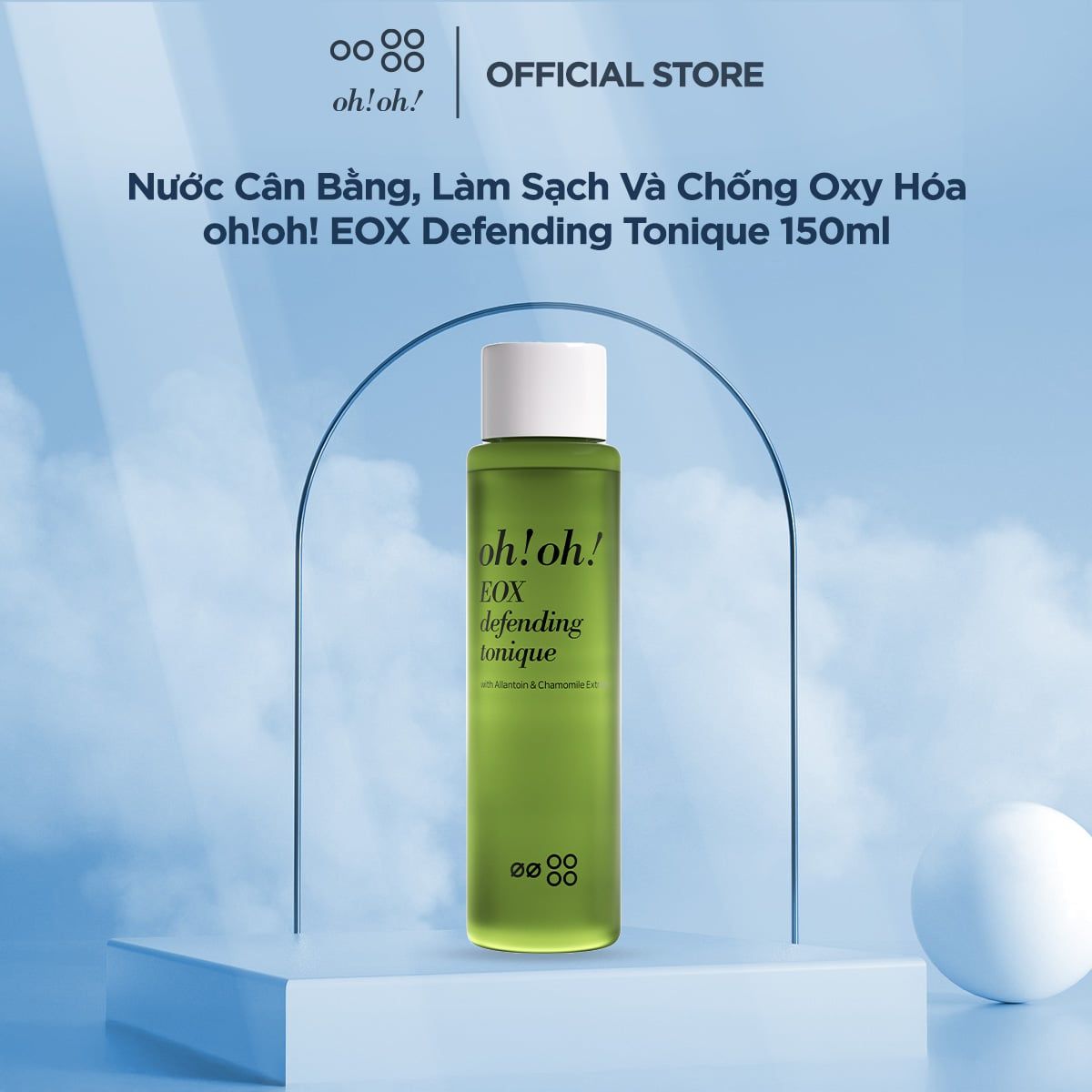  Nước Cân Bằng, Làm Sạch Và Chống Oxy Hóa oh!oh! EOX Defending Tonique (with Allantoin & Chamomile Extract) (150ml) 