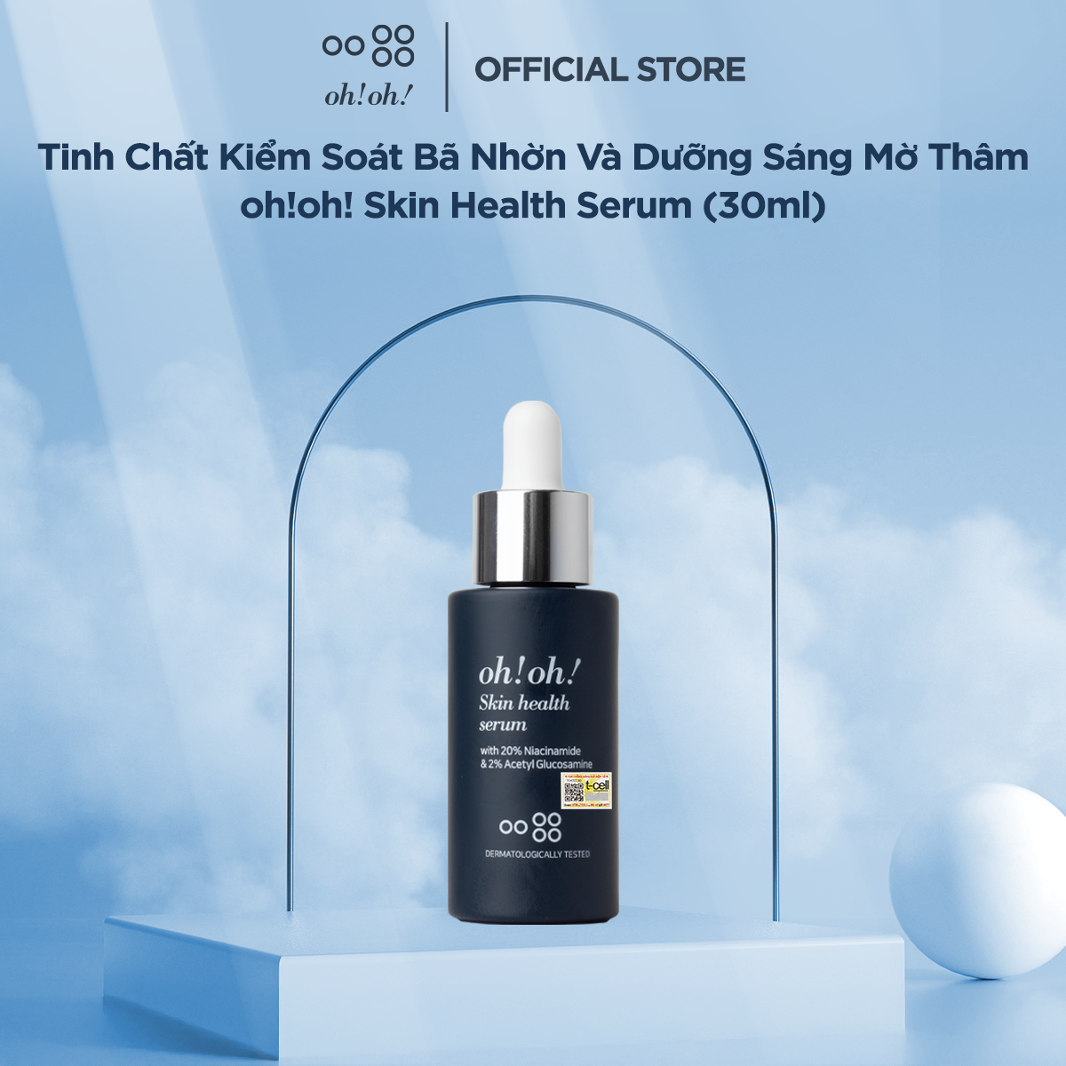  Tinh Chất Kiểm Soát Bã Nhờn Và Dưỡng Sáng Mờ Thâm oh!oh! Skin Health Serum 10ml/30ml (with 20% Niacinamide) 