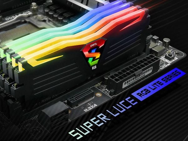 RAM GEIL SUPER LUCE - RGB Lite - 16GB (2x8GB) - DDR4 - 2400MHz - CL16 - LED RGB - GLC416GB2400C16DC