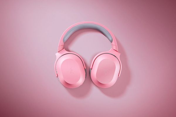 Tai nghe có khung choàng đầu kết hợp không dây Razer Barracuda X - Quartz Pink