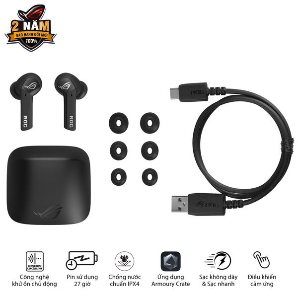 Tai nghe không có khung choàng đầu hiệu Asus ROG Cetra True Wireless