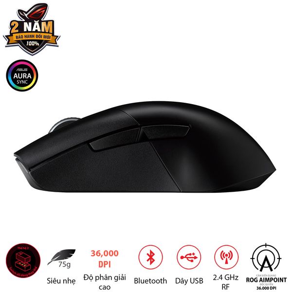 Chuột gaming Asus ROG Gladius III Wireless Aimpoint Black