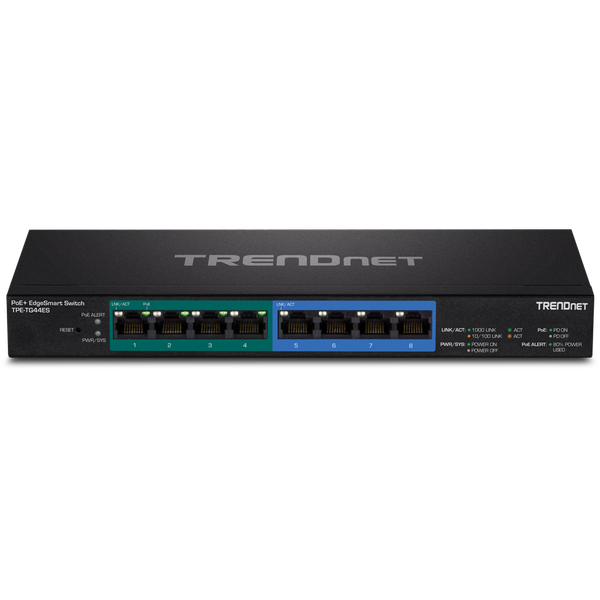 8-Port Gigabit EdgeSmart PoE+ Switch