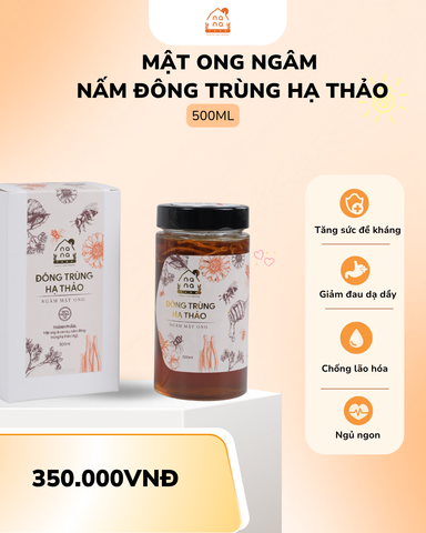 ĐÔNG TRÙNG HẠ THẢO NGÂM MẬT ONG HOA RỪNG NGUYÊN CHẤT