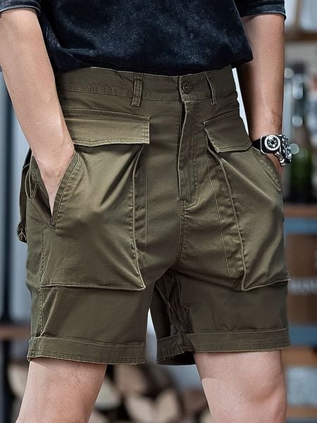  BASE SHORT | KAKI COTTON | REGULAR FIT 