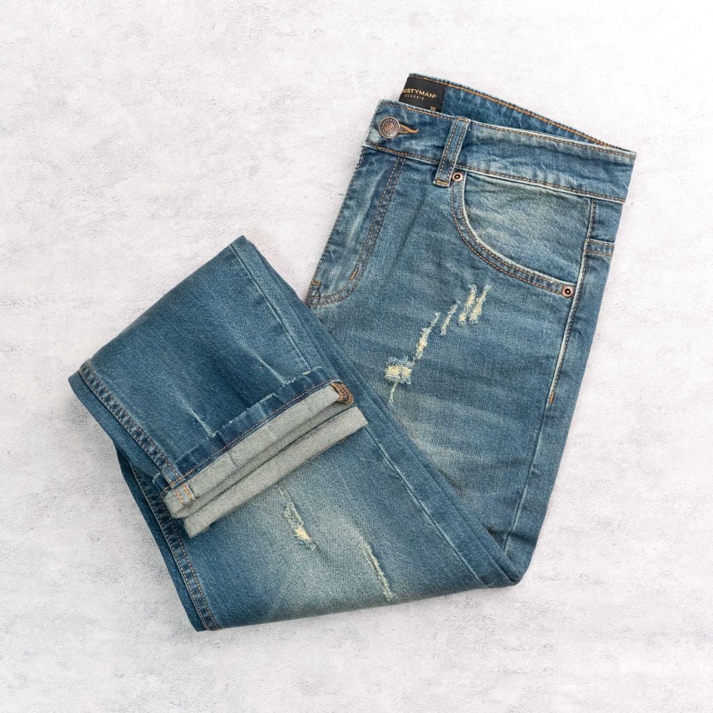 Quần Jean Ôm Nhẹ Nam Dustyman Worn Slim Fit J611-01