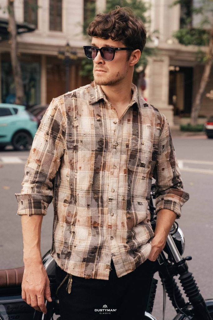 Áo Sơ Mi Nam Dustyman Torn Regular Fit S702
