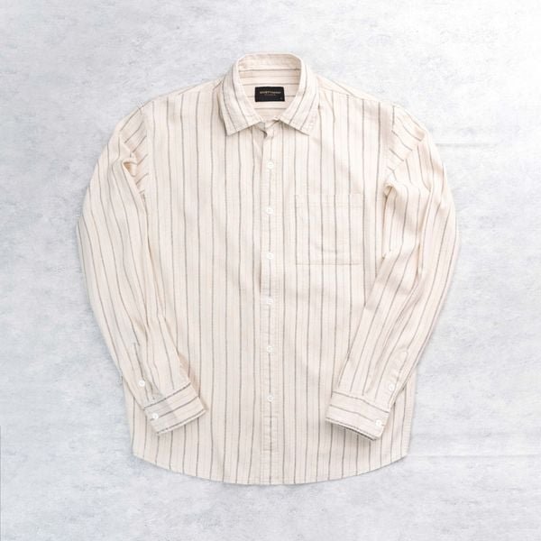  ÁO SƠ MI SỌC LINEN TƯNG DÀI TAY VIRON | REGULAR FIT 