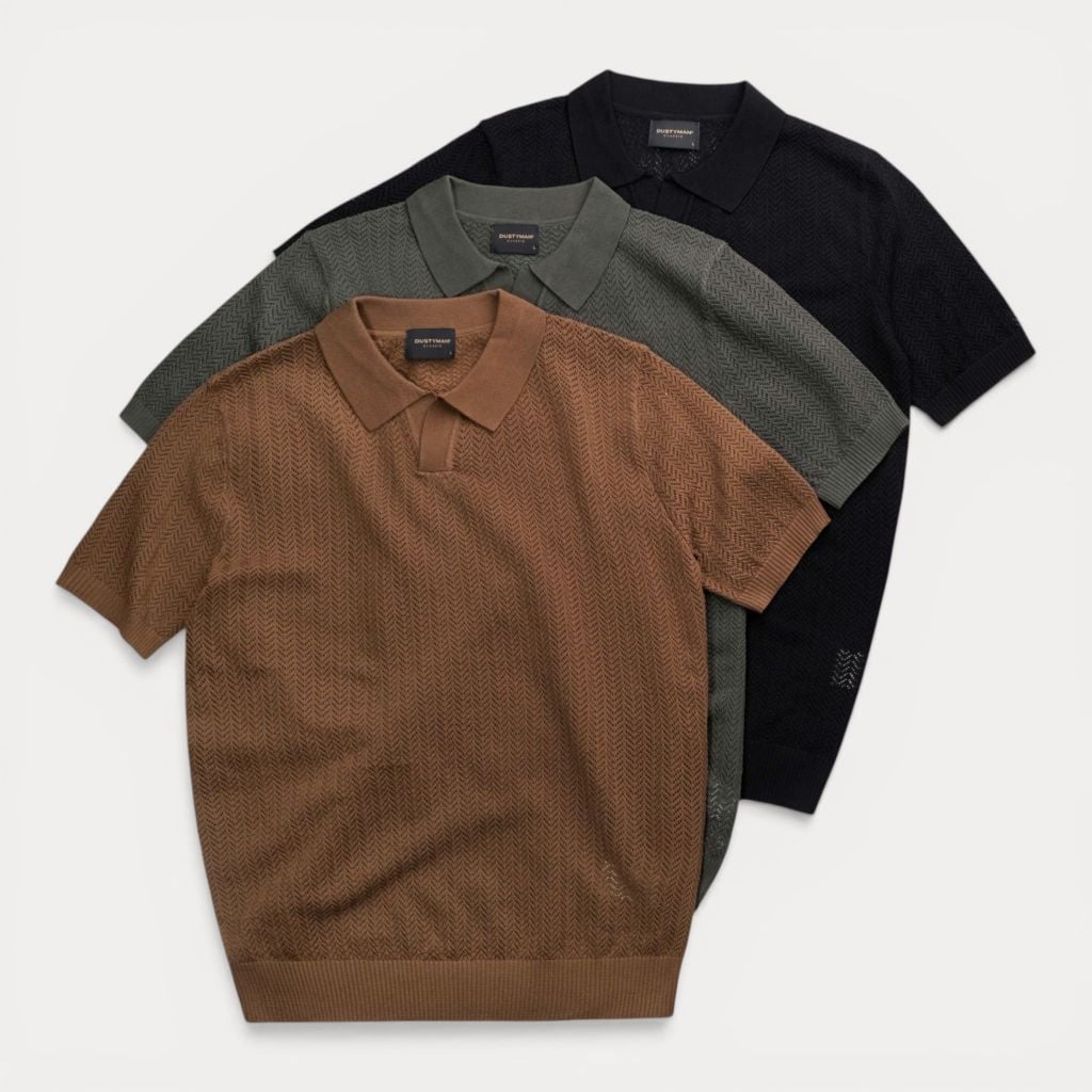 Áo Polo Sợi Dệt Kim Nhãn Dustyman Heritage Regular Fit DK820