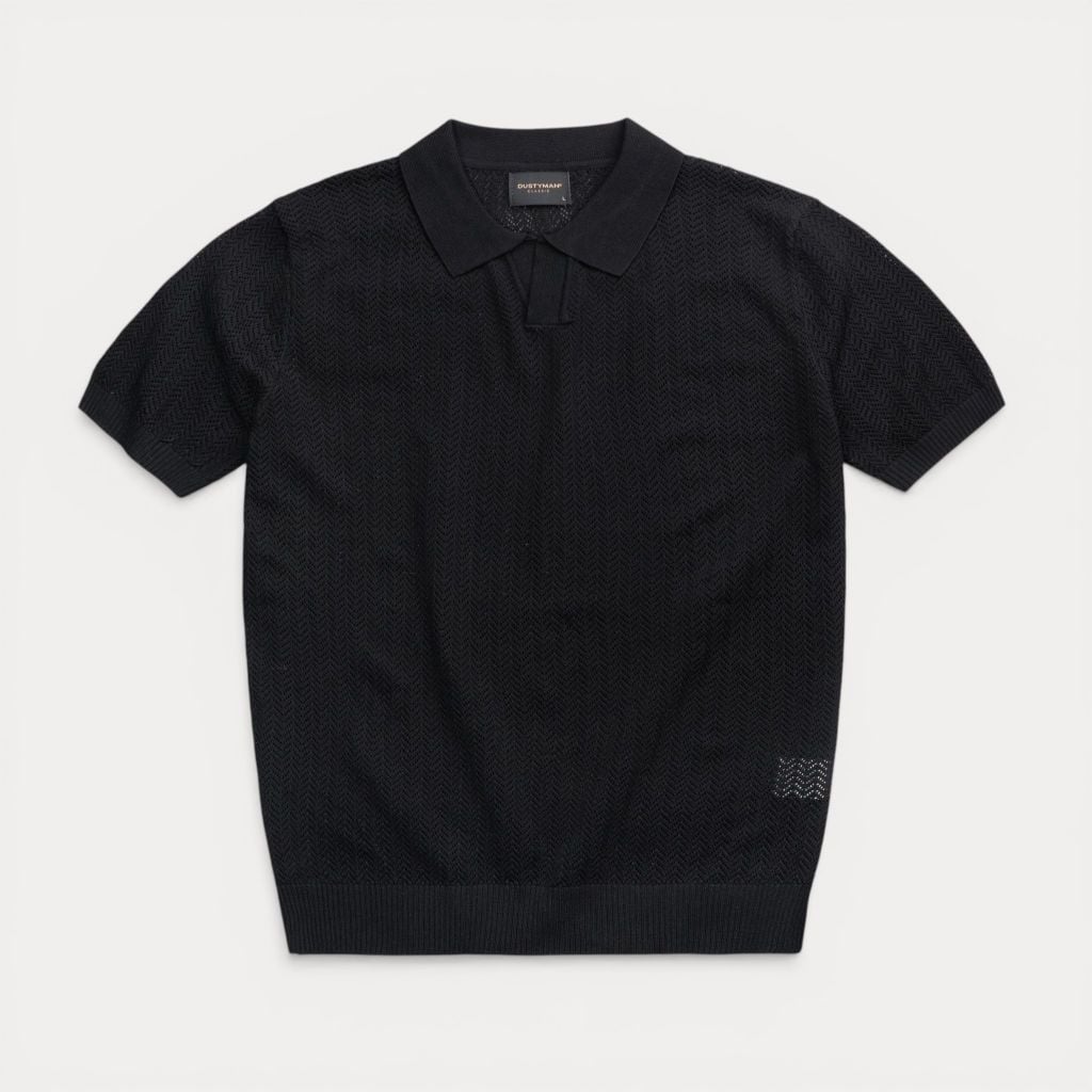 Áo Polo Sợi Dệt Kim Nhãn Dustyman Heritage Regular Fit DK820