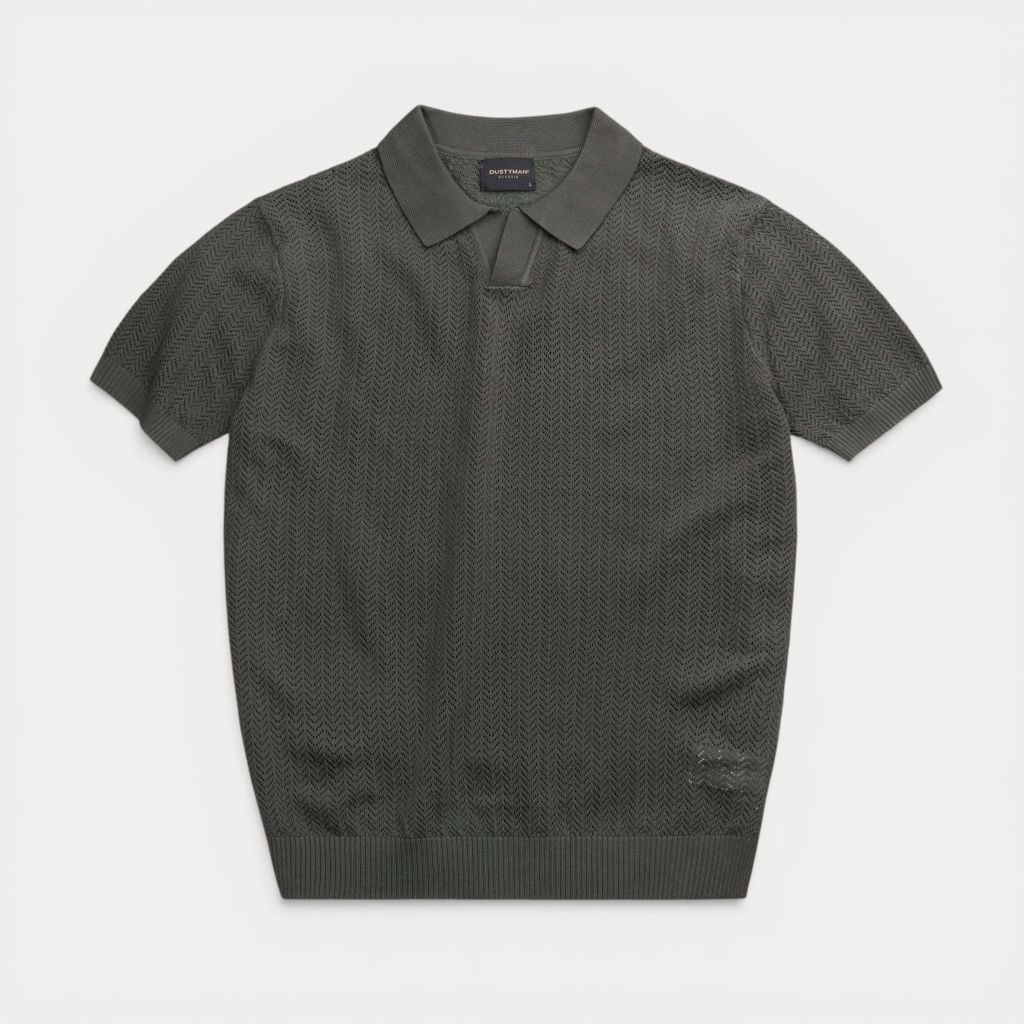 Áo Polo Sợi Dệt Kim Nhãn Dustyman Heritage Regular Fit DK820