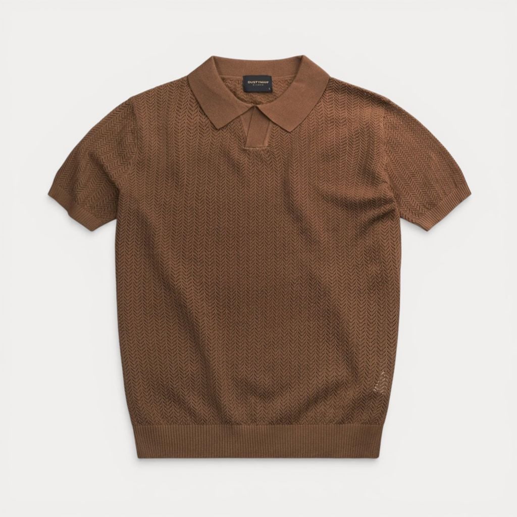Áo Polo Sợi Dệt Kim Nhãn Dustyman Heritage Regular Fit DK820