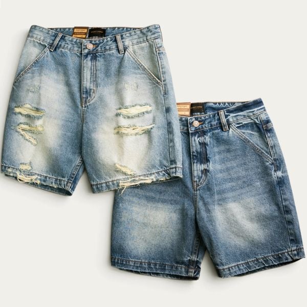  Quần Short Jean Nam Rivet Dustyman SH112 