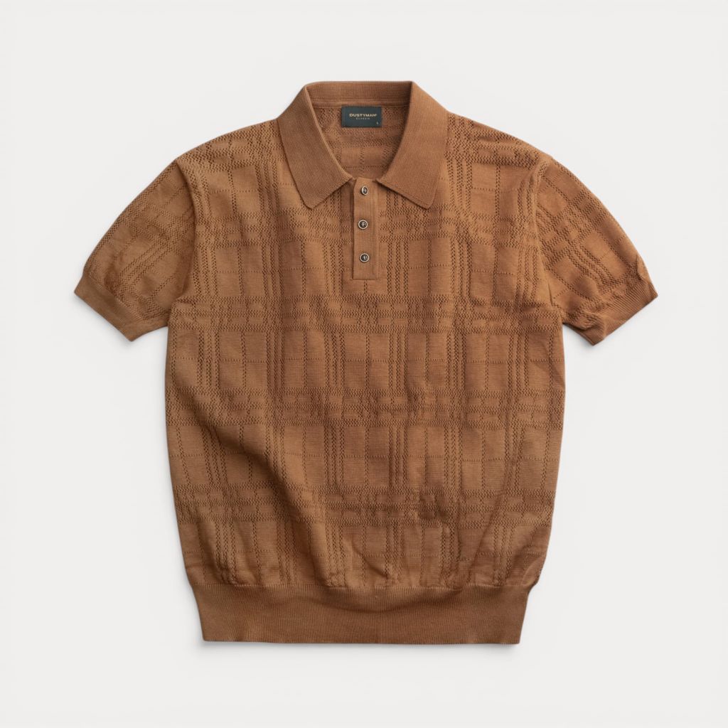 Áo Polo Sợi Dệt Kim Nhãn Dustyman Evan Regular Fit DK822
