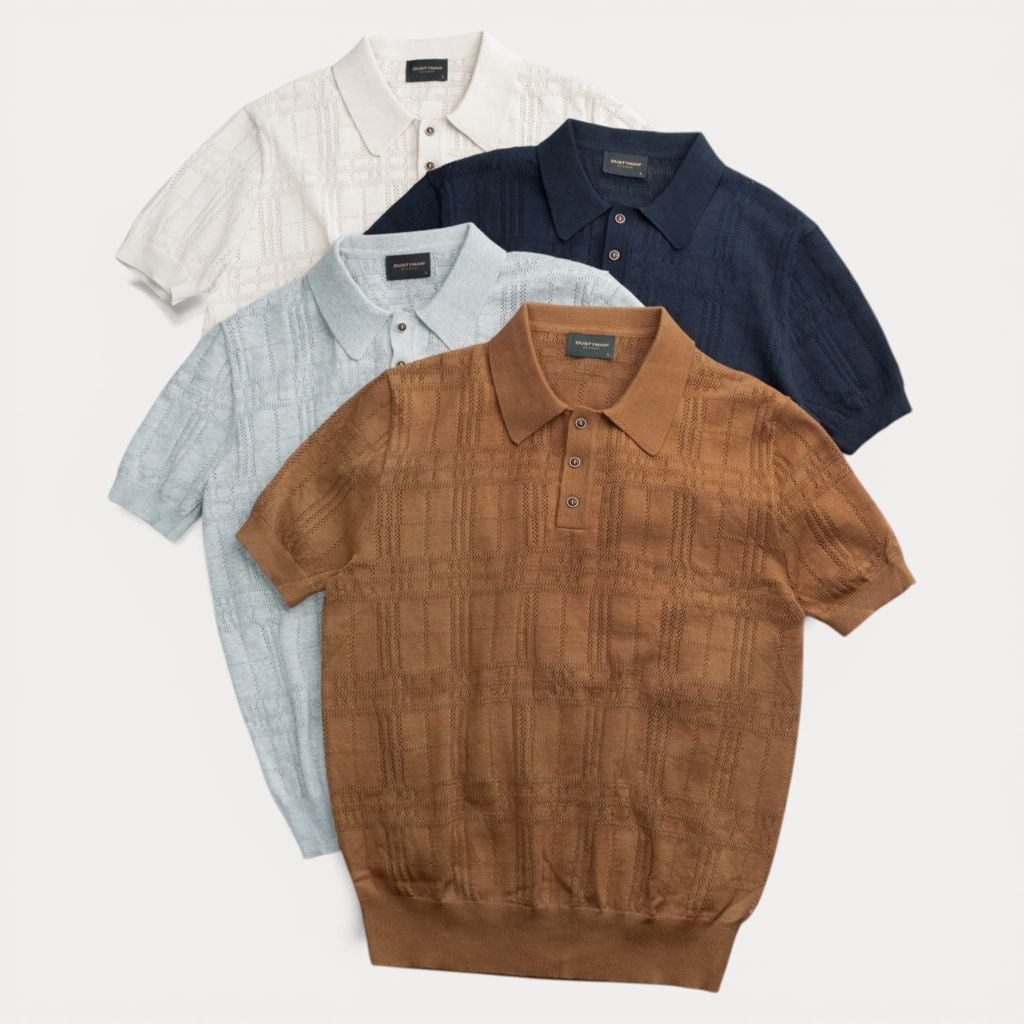 Áo Polo Sợi Dệt Kim Nhãn Dustyman Evan Regular Fit DK822