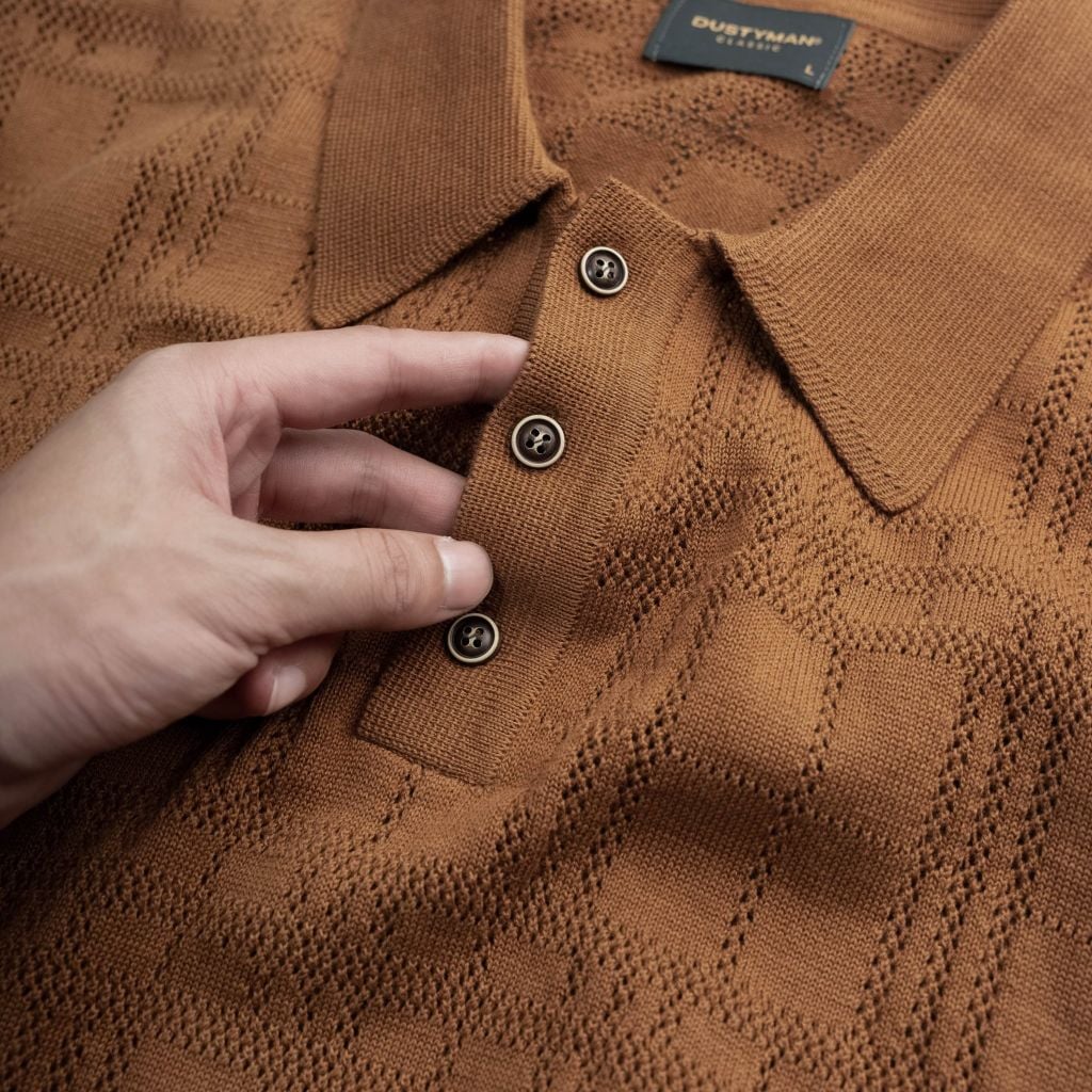 Áo Polo Sợi Dệt Kim Nhãn Dustyman Evan Regular Fit DK822