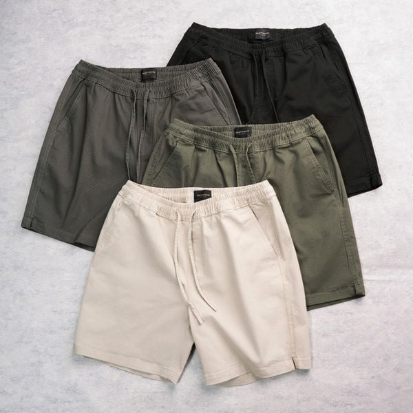  RUNE SHORT | KAKI COTTON | RELAXED FIT | SH386 