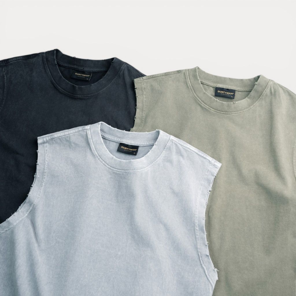 Áo Ba Lỗ Wash Fade Dustyman Regular Fit T686