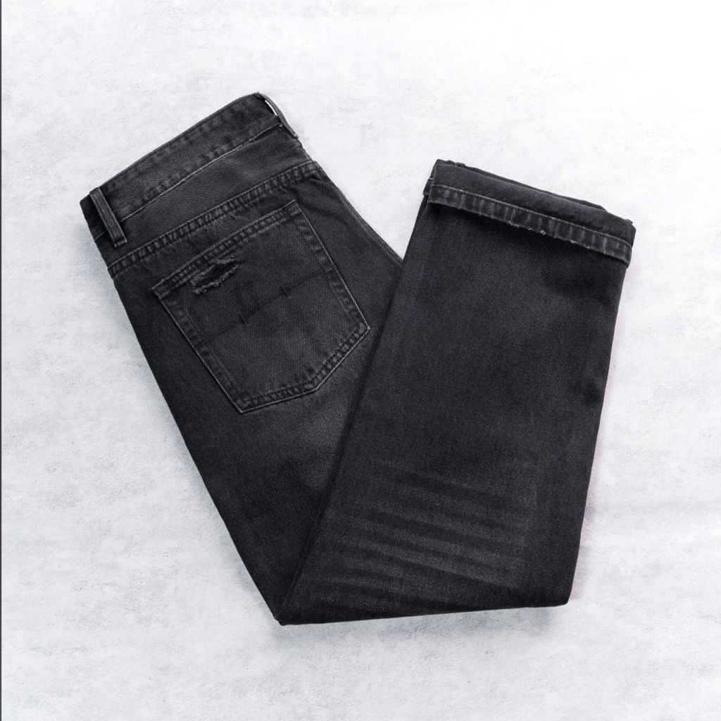 QUẦN JEAN ỐNG ĐỨNG GARN | 602-01 STRAIGHT | ĐEN WASH