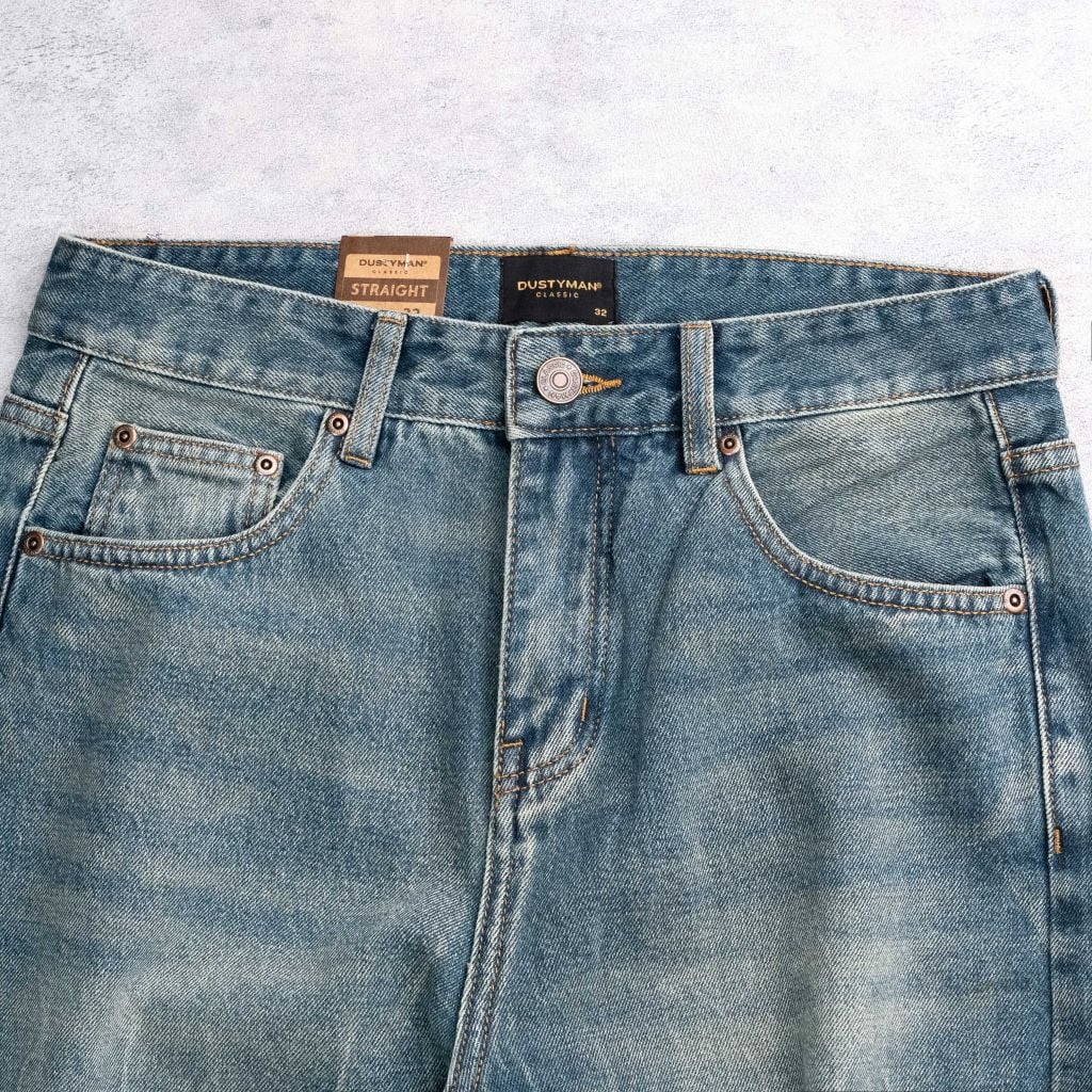 QUẦN JEAN ỐNG ĐỨNG AXEL | 602-08 STRAIGHT | XANH BỤI