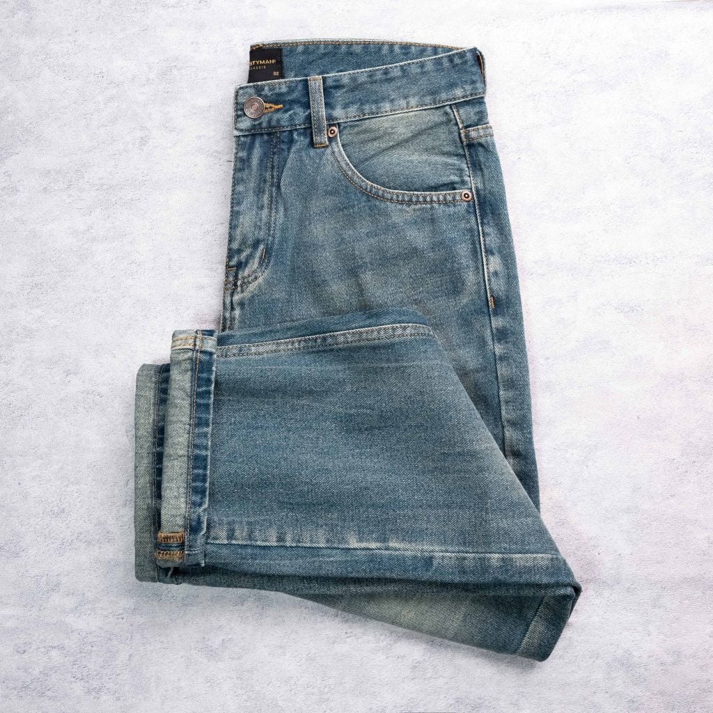 QUẦN JEAN ỐNG ĐỨNG AXEL | 602-08 STRAIGHT | XANH BỤI