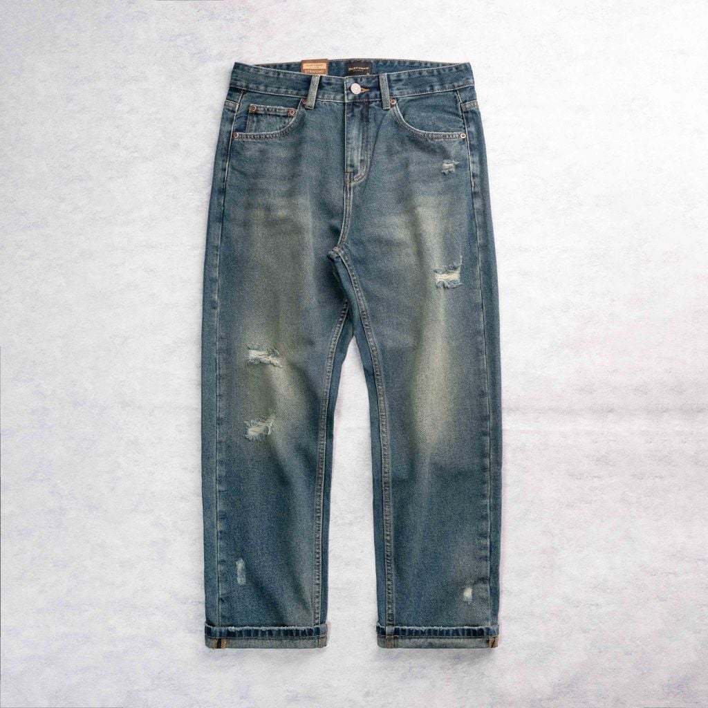 QUẦN JEAN ỐNG ĐỨNG KODA | 602-09 STRAIGHT | XANH RÁCH