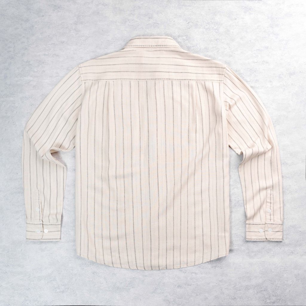 ÁO SƠ MI SỌC LINEN TƯNG DÀI TAY VIRON | REGULAR FIT