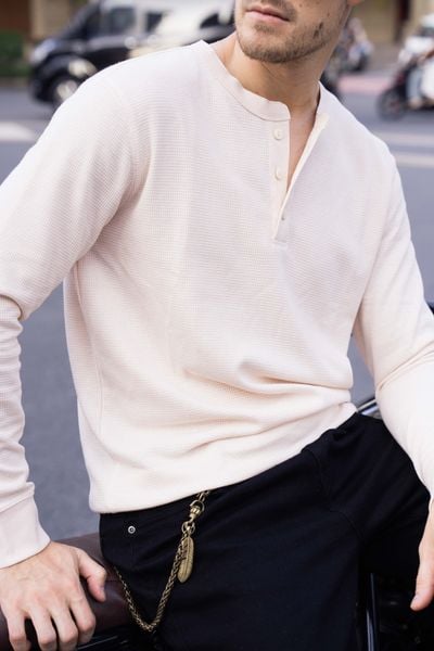  ÁO THUN DÀI TAY HENLEY WAFFLE CLASSIC | REGULAR FIT | LS92 