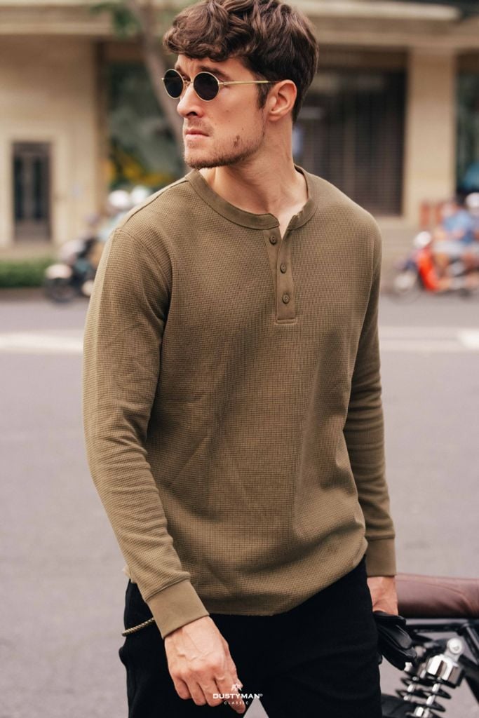 Áo Thun Dài Tay Henley Dustyman Regular Fit DT92
