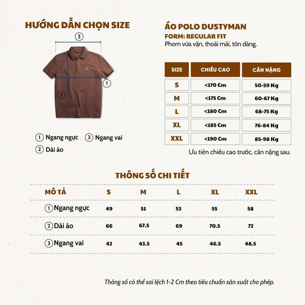 Áo Polo Nam Dustyman Core Regular Fit PL118