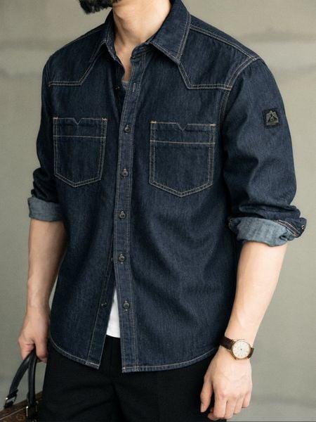  Sơ Mi Denim Foundry Dustyman Regular Fit S372 