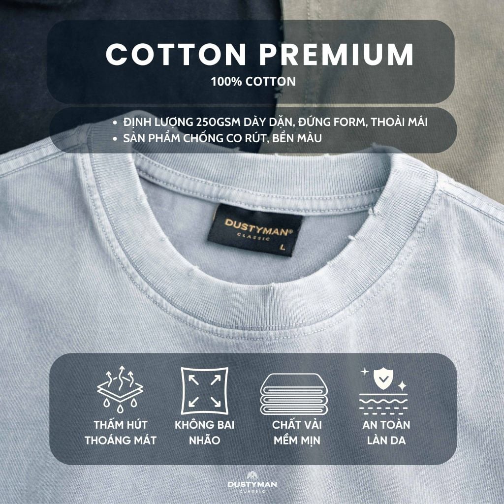 Áo Ba Lỗ Wash Fade Dustyman Regular Fit T686