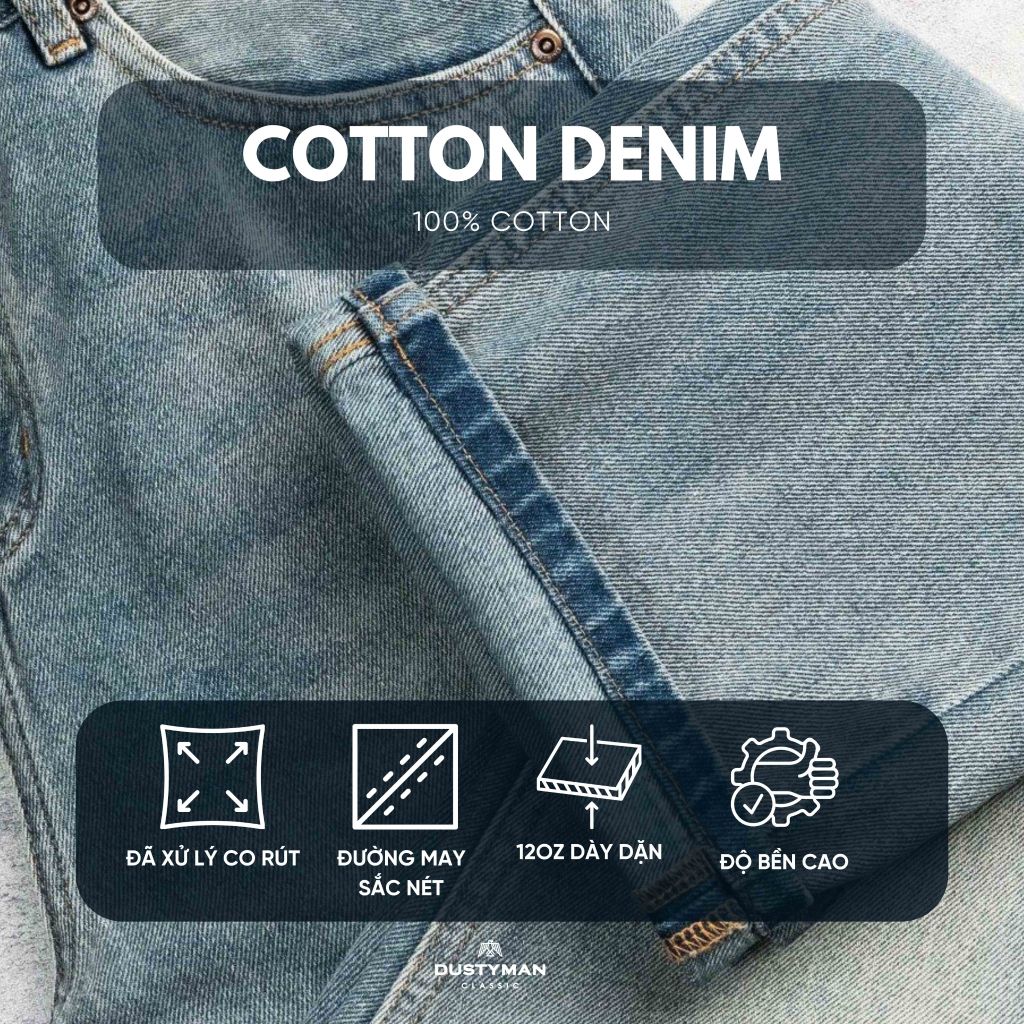 QUẦN JEAN ỐNG ĐỨNG TALON | 602-07 STRAIGHT | XANH BỤI