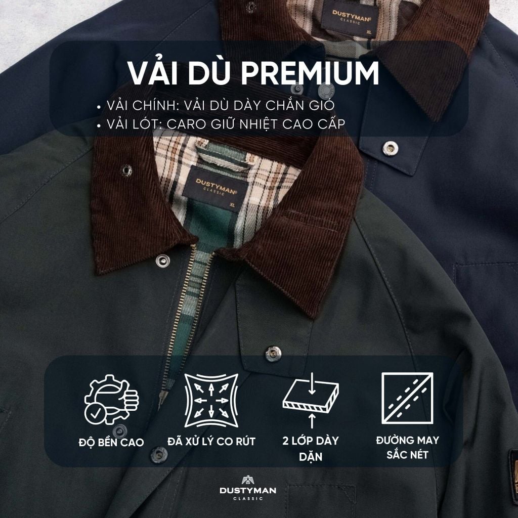 Áo Khoác Nam Dustyman British Regular Fit JK801