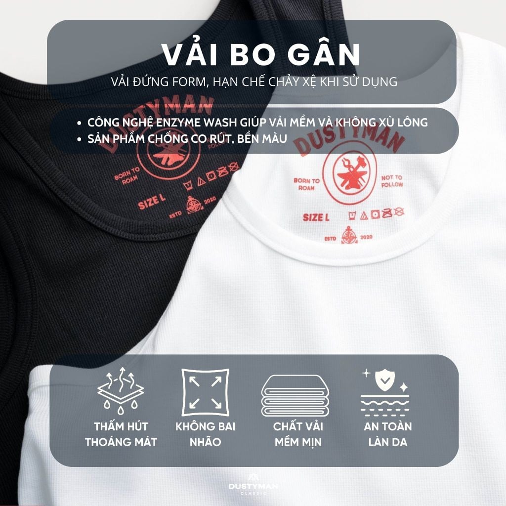 Áo Ba Lỗ Nam Daily Dustyman Slim Fit BL103