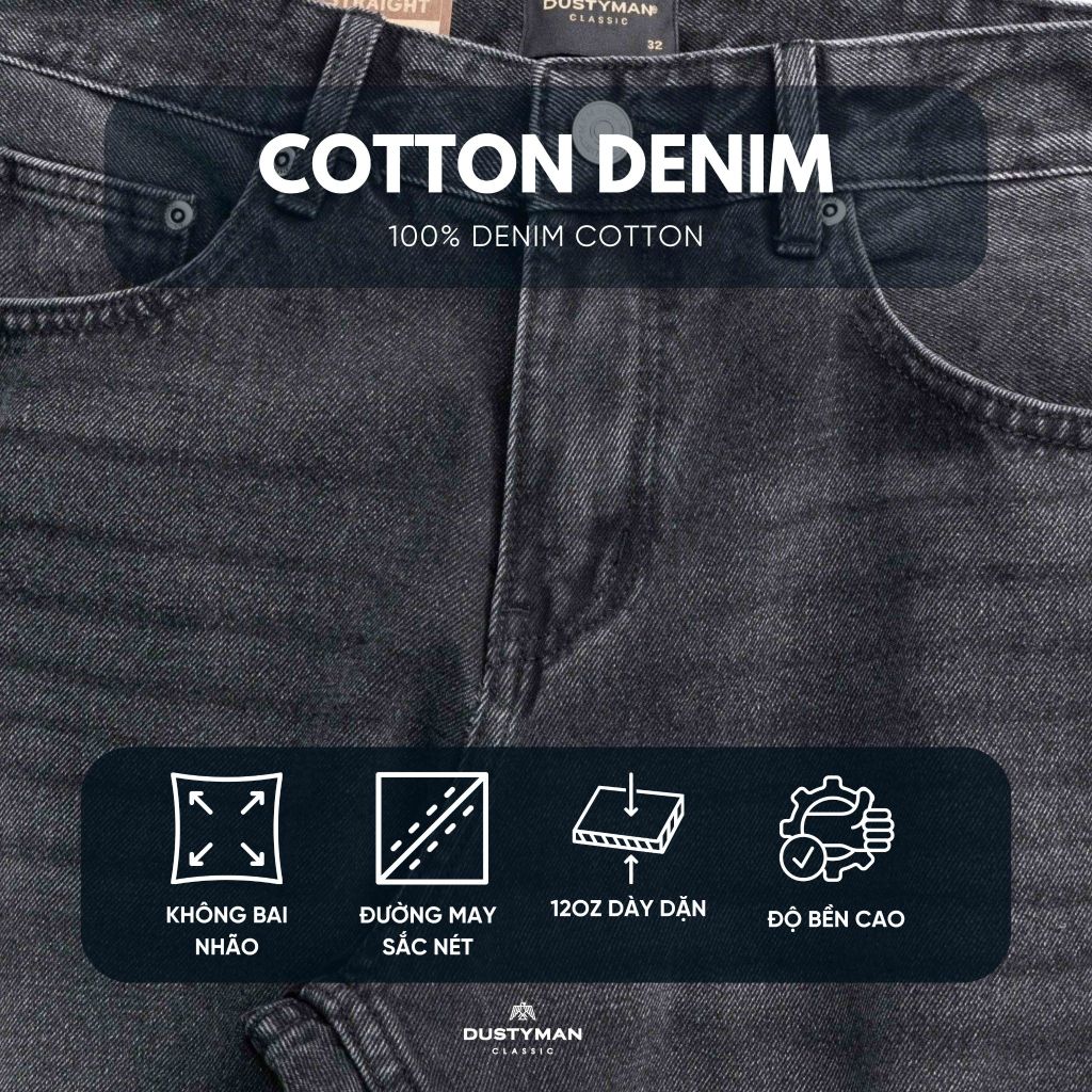 QUẦN JEAN ỐNG ĐỨNG RUNO | 602-02 STRAIGHT | ĐEN WASH