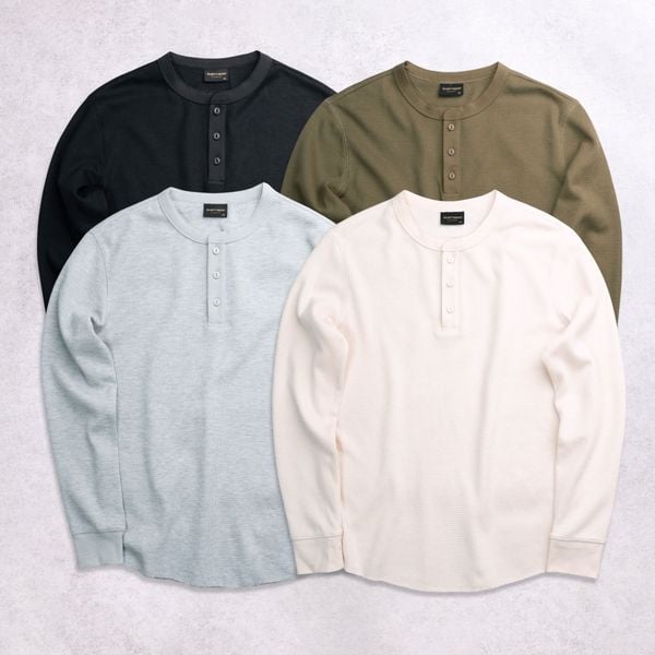  ÁO THUN DÀI TAY HENLEY WAFFLE CLASSIC | REGULAR FIT | LS92 