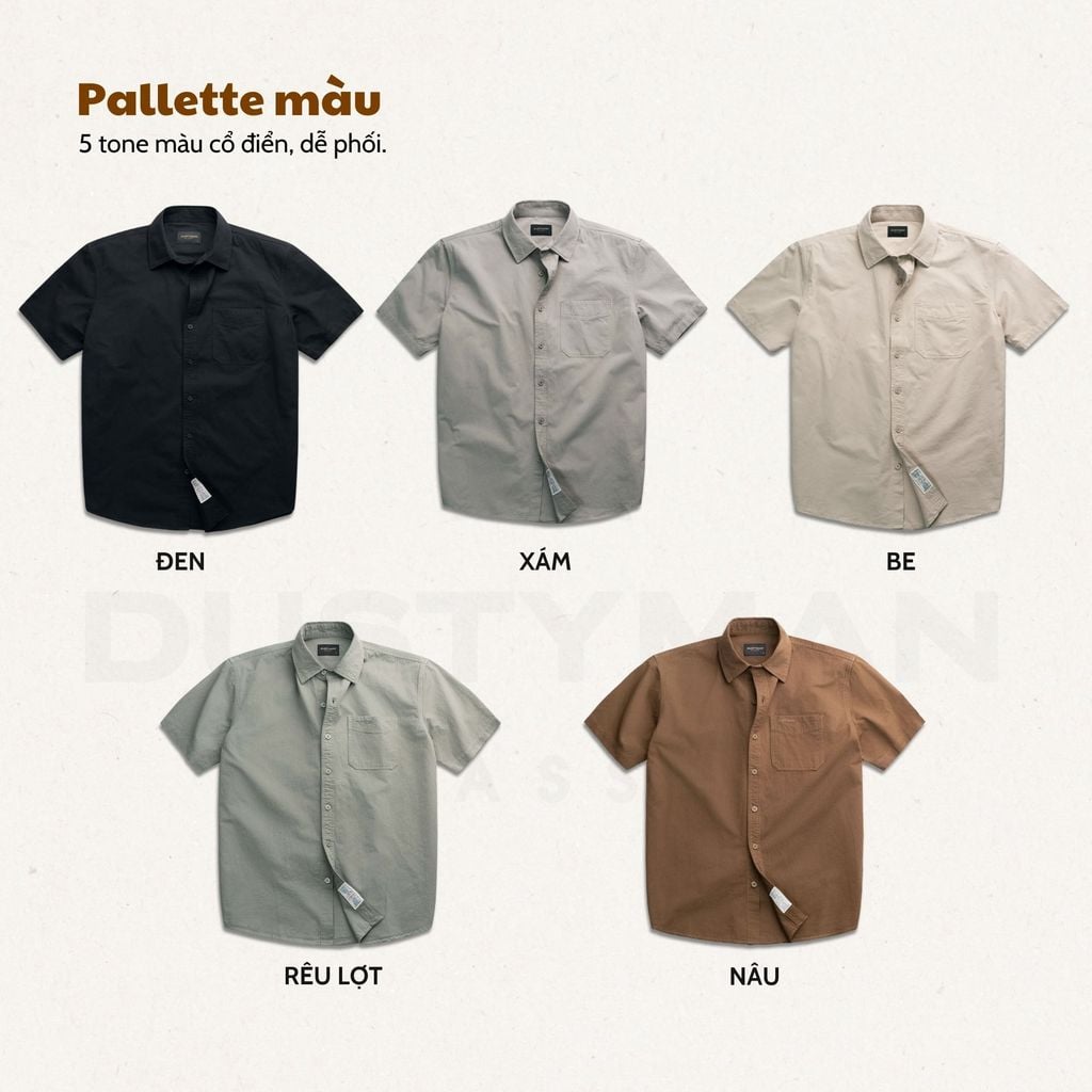 Áo Sơ Mi Tay Ngắn Nam Dustyman Galvin Regular Fit S426