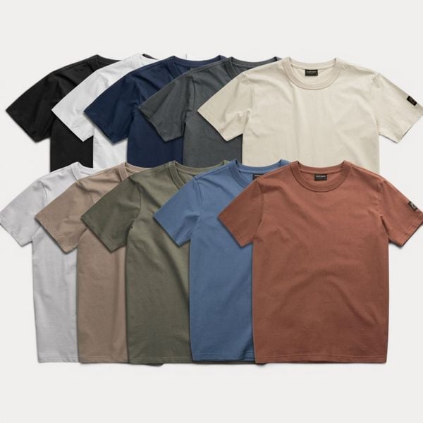  Áo Thun Trơn Cotton Nam Dustyman Basic Regular Fit T99 