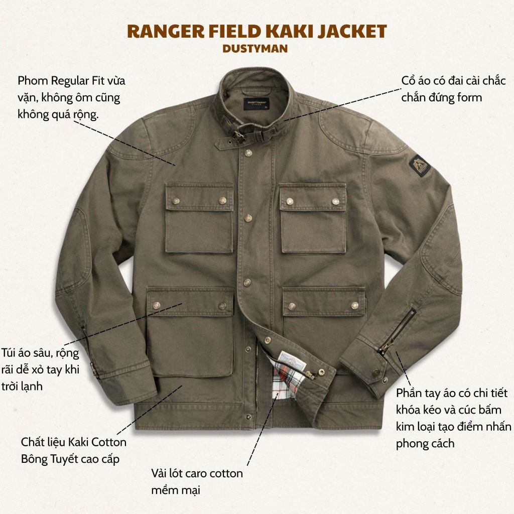 Áo Khoác Nam Dustyman Ranger Regular Fit JK805