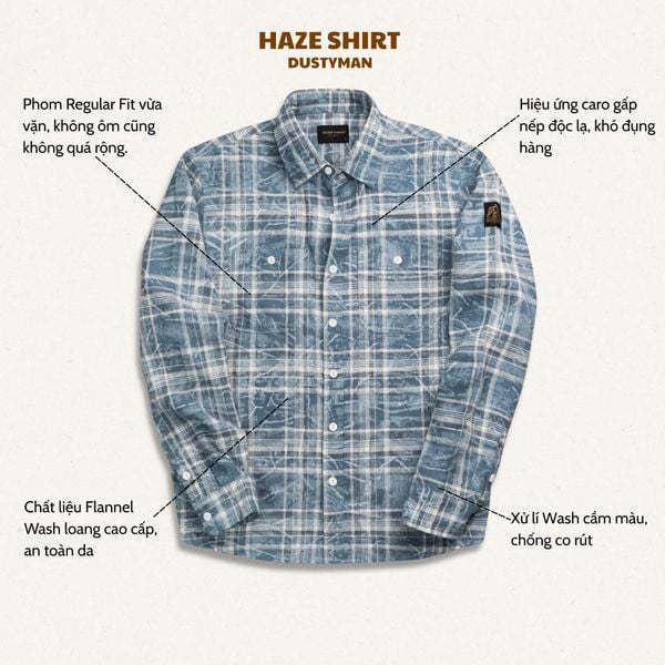  ÁO SƠ MI FLANNEL CARO LOANG HAZE | REGULAR FIT | S708 